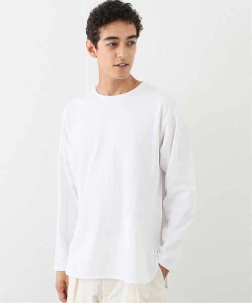 417 EDIFICE（フォーワンセブンエディフィス）の「レイヤードラウンド ロングスリーブ TEE（Tシャツ/カットソー・メンズ・ホワイト/ブラック/ベージュ/サックスブルー・SMALL/MEDIUM/LARGE）」の2枚目の写真