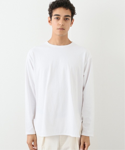 417 EDIFICE（フォーワンセブンエディフィス）の「レイヤードラウンド ロングスリーブ TEE（Tシャツ/カットソー・メンズ・ホワイト/ブラック/ベージュ/サックスブルー・SMALL/MEDIUM/LARGE）」の8枚目の写真