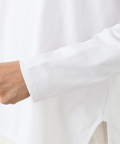 417 EDIFICE（フォーワンセブンエディフィス）の「レイヤードラウンド ロングスリーブ TEE（Tシャツ/カットソー・メンズ・ホワイト/ブラック/ベージュ/サックスブルー・SMALL/MEDIUM/LARGE）」の7枚目の写真