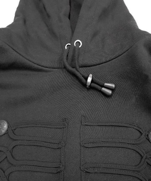 GARA（ガラ）の「GARA:GARA:NAPOLEON HOODIE ナポレオン フーディ（パーカー・メンズ・ブラック/ブラック×ホワイト・XL/L/M）」の11枚目の写真