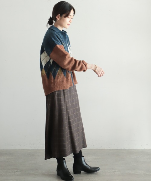 NOMBRE IMPAIR（ノンブルアンペール）の「アーガイルJQ ショートカーデ