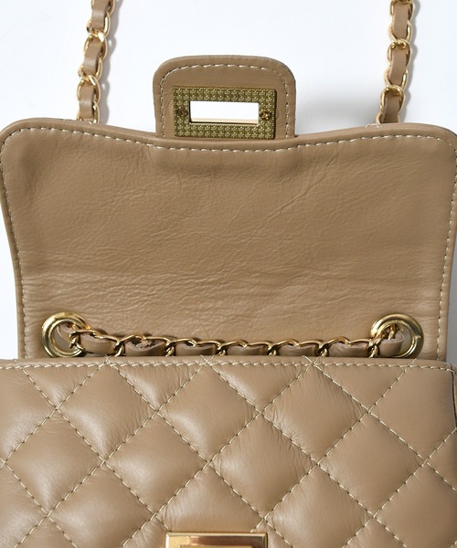 Johnbull Private labo（ジョンブルプライベートラボ）の「キルティングチェーンバッグ（ショルダーバッグ・レディース・ブラック/グリーン/ベージュ・FREE）」の7枚目の写真