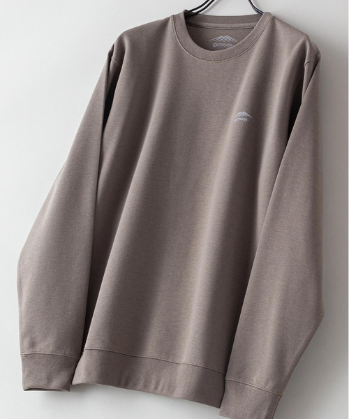 OUTDOOR PRODUCTS APPAREL(アウトドアプロダクツアパレル)の「【OUTDOOR PRODUCTS/アウトドアプロダクツ】防シワ UVカット ポンチ素材使用 CAMPモチーフデザインスウェットトレーナー イージーケア商品(スウェット・メンズ・アイボリー/ベージュ/カーキ/ブラック・LARGE/X-LARGE/MEDIUM)」の1枚目の写真