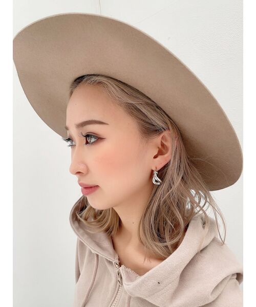 GYDA（ジェイダ）の「フェドラフェルトHAT（ハット・レディース・ベージュ/ブラウン・FREE）」の6枚目の写真