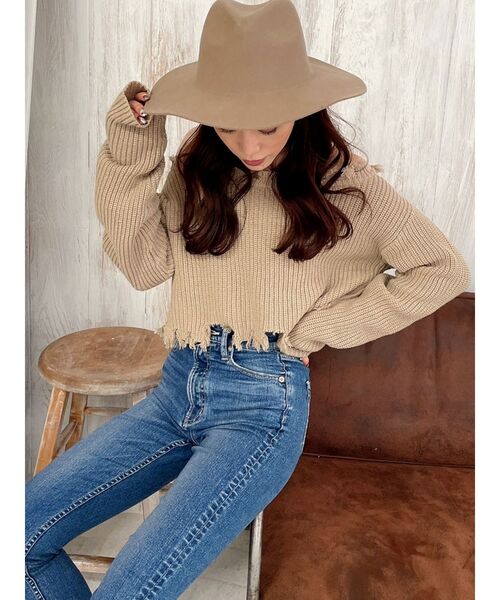 GYDA（ジェイダ）の「フェドラフェルトHAT（ハット・レディース・ベージュ/ブラウン・FREE）」の22枚目の写真