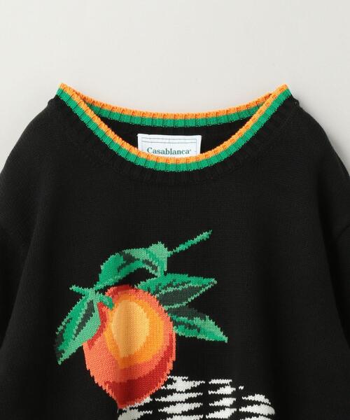 Casablanca（カサブランカ）の「＜Casablanca(カサブランカ)＞ ORANGE INTAR/ニット（ニット/セーター・メンズ・ブラック・M/L）」の2枚目の写真