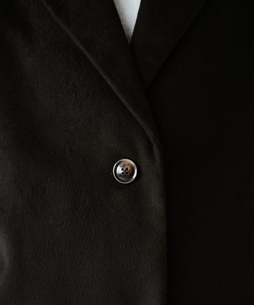 haco!（ハコ）の「ゆるシルエットでオシャレにまるっとお悩み解決！大人のビッグブラックコート（チェスターコート・レディース・ブラック・SMALL/MEDIUM/LARGE/X-LARGE）」の5枚目の写真