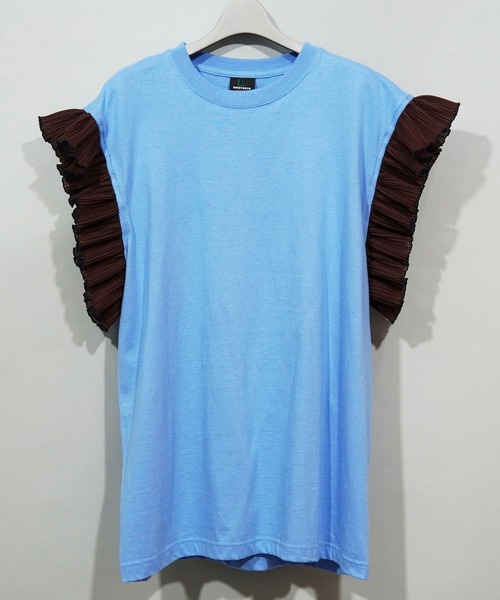 PLEATS FRILL NO-SLEEVE C/S