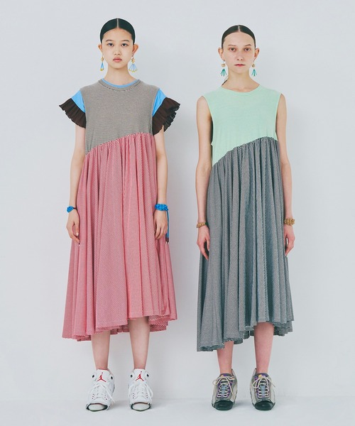PLEATS FRILL NO-SLEEVE C/S