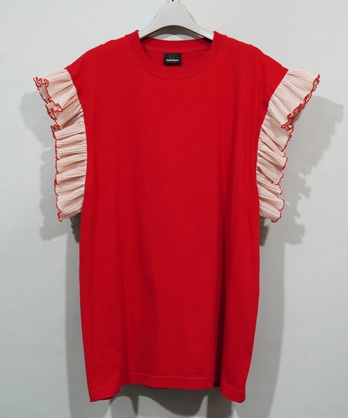 PLEATS FRILL NO-SLEEVE C/S