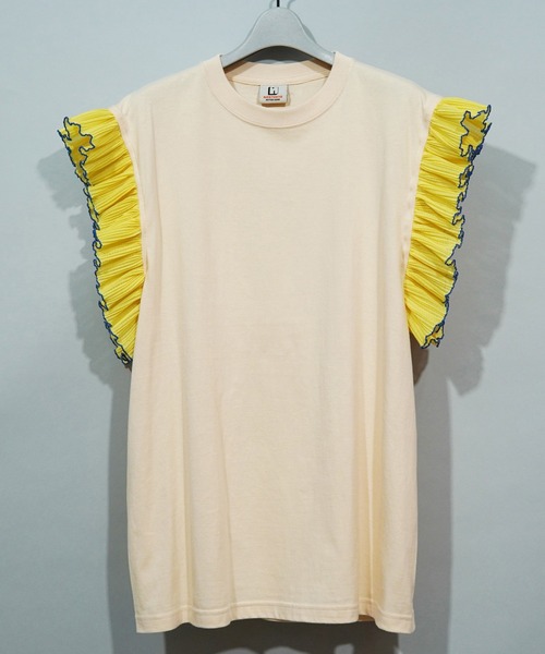 PLEATS FRILL NO-SLEEVE C/S