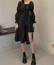 meJane | コルセットベルトアシンメトリーワンピース(ワンピース)