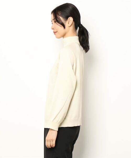 Lugnoncure（ルノンキュール）の「前身畦編みニット（ニット/セーター・レディース・オフホワイト/ブラック/グリーン・ﾌﾘ-）」の6枚目の写真