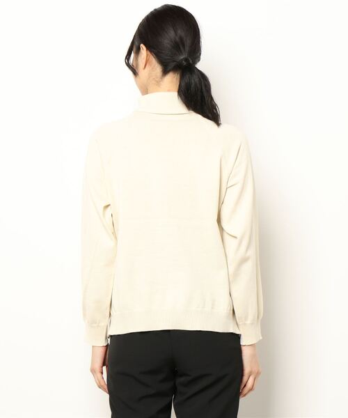 Lugnoncure（ルノンキュール）の「前身畦編みニット（ニット/セーター・レディース・オフホワイト/ブラック/グリーン・ﾌﾘ-）」の5枚目の写真