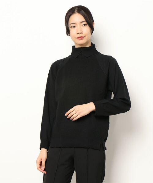 Lugnoncure（ルノンキュール）の「前身畦編みニット（ニット/セーター・レディース・オフホワイト/ブラック/グリーン・ﾌﾘ-）」の9枚目の写真