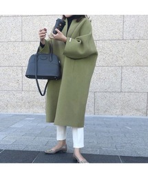 大人シルエット ゆる感 ノーカラーコート
