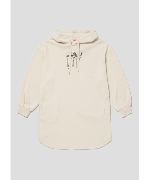 Design Tshirts Store graniph(デザイン ティーシャツ ストア グラニフ)の「モノからモノが生まれる 2(ブルーノ・ムナーリ)|コラボオーバーサイズパーカー(パーカー・レディース・ナチュラル・FREE)」の10枚目の写真