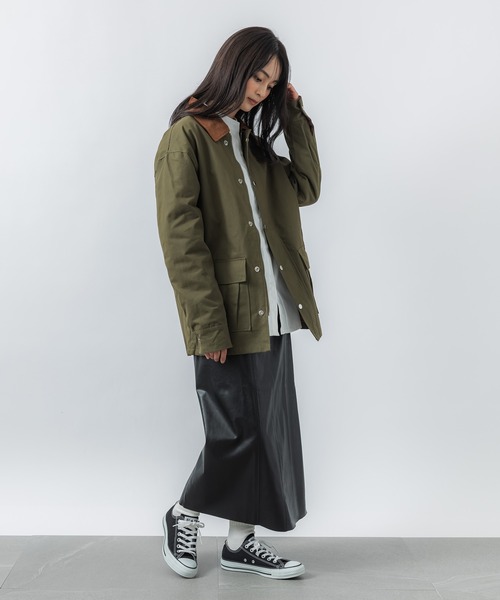 MAISON BREEZE(メゾンブリーズ)の「【MAISON BREEZE】クラシックビデイルハンティングジャケット SCCH040(その他アウター・レディース・カーキ/アイボリー・4/5)」の5枚目の写真