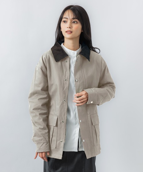 MAISON BREEZE(メゾンブリーズ)の「【MAISON BREEZE】クラシックビデイルハンティングジャケット SCCH040(その他アウター・レディース・カーキ/アイボリー・4/5)」の7枚目の写真