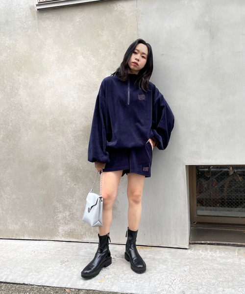 WHO'S WHO gallery(フーズフーギャラリー)の「【SLOPPY/スロッピー】ベロアショートパンツ(その他パンツ・レディース・ダークグリーン/ネイビー/ブラウン/グレー・FREE)」の21枚目の写真