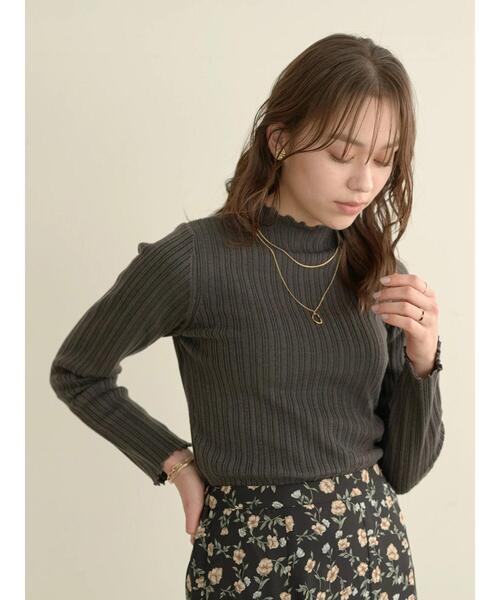 earth music&ecology(アースミュージックアンドエコロジー)の「ハイショクリブニットプルオーバー *(ニット/セーター・レディース・ブラック/サックスブルー/アイボリー/モカ・S/M)」の5枚目の写真