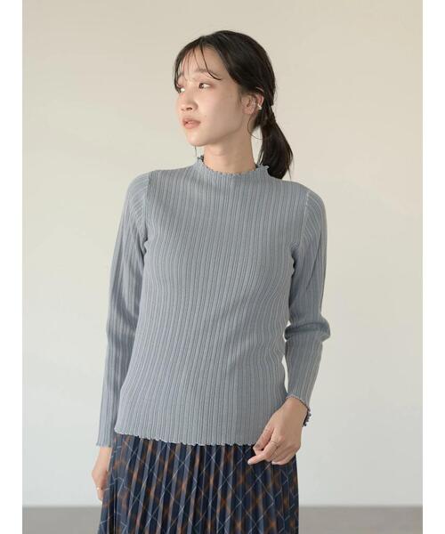 earth music&ecology(アースミュージックアンドエコロジー)の「ハイショクリブニットプルオーバー *(ニット/セーター・レディース・ブラック/サックスブルー/アイボリー/モカ・S/M)」の8枚目の写真