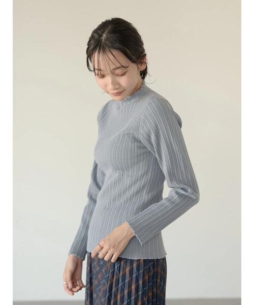 earth music&ecology(アースミュージックアンドエコロジー)の「ハイショクリブニットプルオーバー *(ニット/セーター・レディース・ブラック/サックスブルー/アイボリー/モカ・S/M)」の10枚目の写真