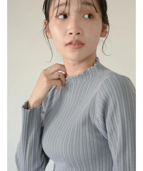 earth music&ecology(アースミュージックアンドエコロジー)の「ハイショクリブニットプルオーバー *(ニット/セーター・レディース・ブラック/サックスブルー/アイボリー/モカ・S/M)」の14枚目の写真