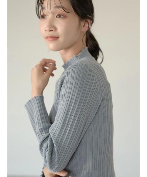 earth music&ecology(アースミュージックアンドエコロジー)の「ハイショクリブニットプルオーバー *(ニット/セーター・レディース・ブラック/サックスブルー/アイボリー/モカ・S/M)」の15枚目の写真