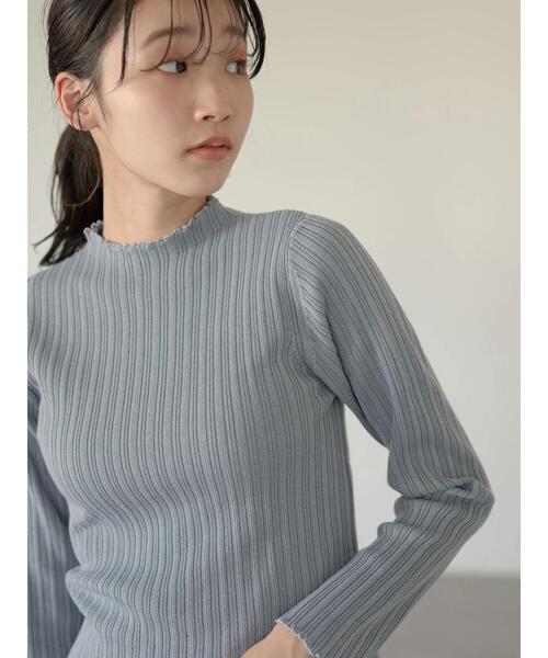 earth music&ecology(アースミュージックアンドエコロジー)の「ハイショクリブニットプルオーバー *(ニット/セーター・レディース・ブラック/サックスブルー/アイボリー/モカ・S/M)」の16枚目の写真