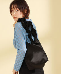 Ray BEAMS | HELOYSE / サテン フリル ショルダー バッグ(トートバッグ)