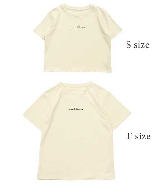 select MOCA(セレクトモカ)の「【選べる着丈】フロントロゴプリントTシャツ(Tシャツ/カットソー・レディース・ホワイト/ブラウン/ブルー/チャコール/アイボリー/ブラック/ライトカーキ・FREE/SMALL)」の16枚目の写真