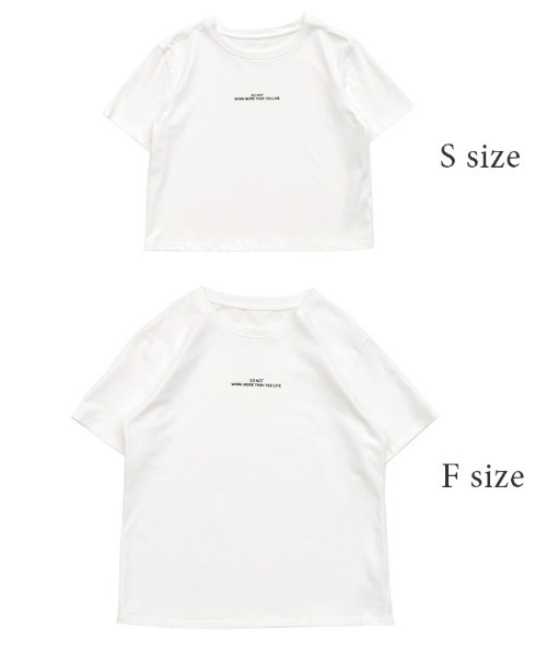 select MOCA(セレクトモカ)の「【選べる着丈】フロントロゴプリントTシャツ(Tシャツ/カットソー・レディース・ホワイト/ブラウン/ブルー/チャコール/アイボリー/ブラック/ライトカーキ・FREE/SMALL)」の14枚目の写真