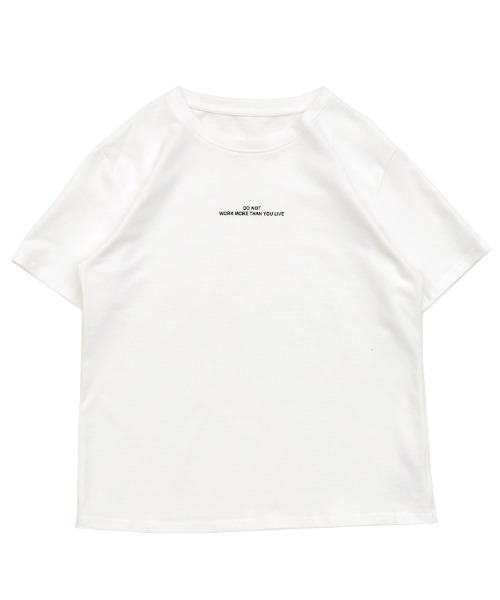 select MOCA(セレクトモカ)の「【選べる着丈】フロントロゴプリントTシャツ(Tシャツ/カットソー・レディース・ホワイト/ブラウン/ブルー/チャコール/アイボリー/ブラック/ライトカーキ・FREE/SMALL)」の12枚目の写真