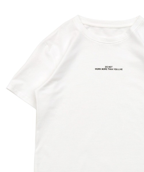 select MOCA(セレクトモカ)の「【選べる着丈】フロントロゴプリントTシャツ(Tシャツ/カットソー・レディース・ホワイト/ブラウン/ブルー/チャコール/アイボリー/ブラック/ライトカーキ・FREE/SMALL)」の10枚目の写真