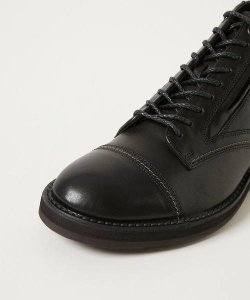 KATHARINE HAMNETT LONDON （キャサリンハムネットロンドン）の「KATHARINE HAMNETT LONDON/キャサリンハムネットロンドン ワークショートブーツ（ブーツ・メンズ・ブラック・25/25.5/26/26.5/27/24.5）」の5枚目の写真