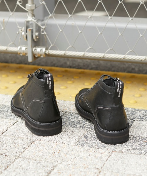 KATHARINE HAMNETT LONDON （キャサリンハムネットロンドン）の「KATHARINE HAMNETT LONDON/キャサリンハムネットロンドン ワークショートブーツ（ブーツ・メンズ・ブラック・25/25.5/26/26.5/27/24.5）」の11枚目の写真