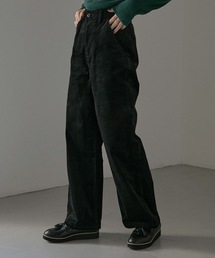 ストレッチコーデュロイワイドストレートパンツ