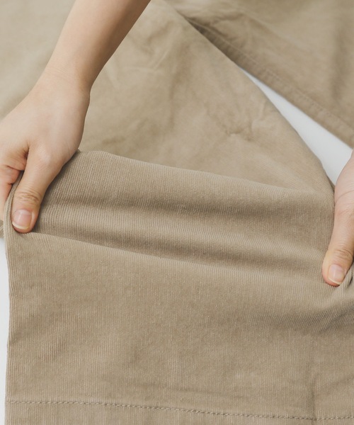Fashion Letter（ファッションレター）の「ストレッチコーデュロイワイドストレートパンツ（チノパンツ・レディース・ブラック/ベージュ・L/LL/3L/4L/M）」の22枚目の写真