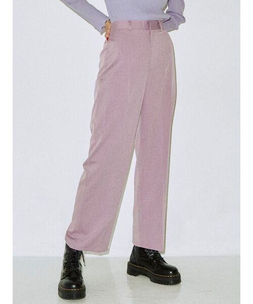 jouetie（ジュエティ）の「ベーシックセンタープレスパンツ【セットアップ対応】（スラックス・レディース・ブラック/パープル/ブルー/グリーン/その他1・MEDIUM）」の5枚目の写真