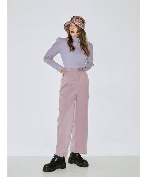 jouetie（ジュエティ）の「ベーシックセンタープレスパンツ【セットアップ対応】（スラックス・レディース・ブラック/パープル/ブルー/グリーン/その他1・MEDIUM）」の21枚目の写真