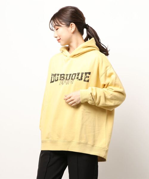 HONEYSUCKLE ROSE（ハニーサックルローズ）の「【HONEYSUCKLE ROSE】カレッジロゴパーカー（パーカー・レディース・イエロー/ネイビー/グリーン・M/L）」の8枚目の写真