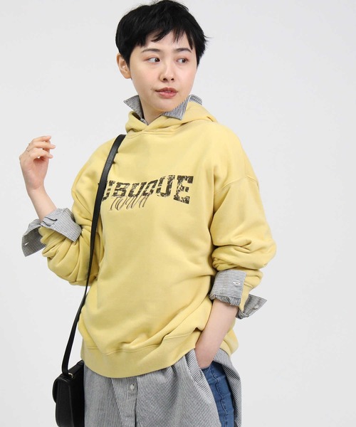 HONEYSUCKLE ROSE（ハニーサックルローズ）の「【HONEYSUCKLE ROSE】カレッジロゴパーカー（パーカー・レディース・イエロー/ネイビー/グリーン・M/L）」の18枚目の写真