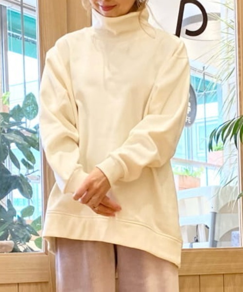 studio CLIP（スタディオクリップ）の「スウェットハイネックプルオーバー（スウェット・レディース・イエロー/ラベンダー/アイボリー/ブラック・FREE）」の2枚目の写真