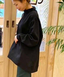 スウェットハイネックプルオーバー