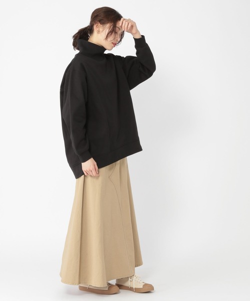 studio CLIP（スタディオクリップ）の「スウェットハイネックプルオーバー（スウェット・レディース・イエロー/ラベンダー/アイボリー/ブラック・FREE）」の5枚目の写真