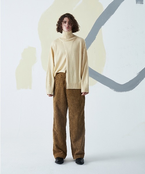 MIXSEVEN（ミックスセブン）の「ブラウンハイウェストコーデュロイパンツ MX22SS05【MIX SEVEN】（その他パンツ・メンズ・ブラウン・S/M/L）」の5枚目の写真