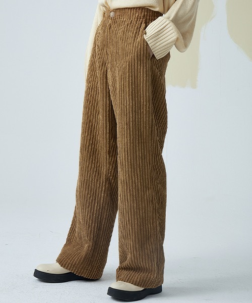 MIXSEVEN（ミックスセブン）の「ブラウンハイウェストコーデュロイパンツ MX22SS05【MIX SEVEN】（その他パンツ・メンズ・ブラウン・S/M/L）」の2枚目の写真
