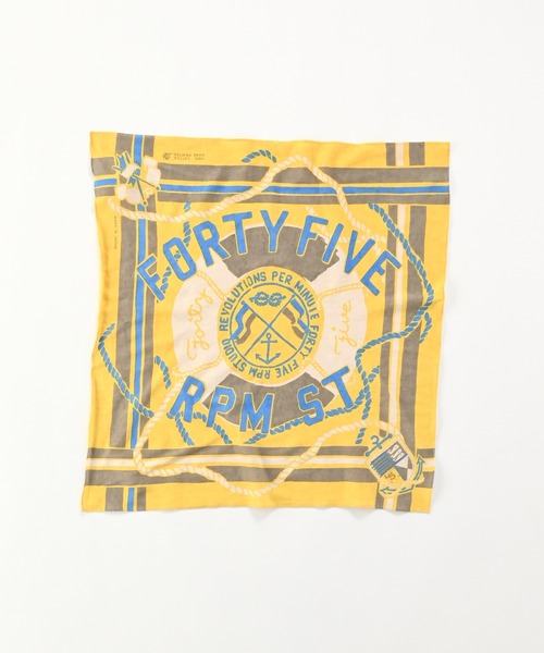 45R(フォーティファイブアール)の「天竺のトリコスイムリングバンダナ(バンダナ/スカーフ・レディース・オフホワイト/サックスブルー/イエロー/エンジ・FREE)」の3枚目の写真