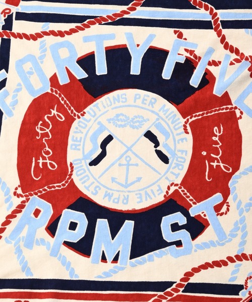 45R(フォーティファイブアール)の「天竺のトリコスイムリングバンダナ(バンダナ/スカーフ・レディース・オフホワイト/サックスブルー/イエロー/エンジ・FREE)」の7枚目の写真